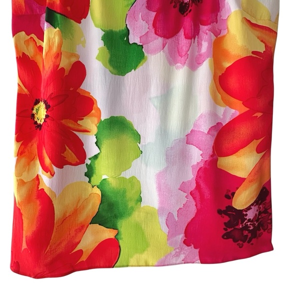 CHICO’S | NWOT MULTICOLOR FLORAL SILK CAMI TOP | SIZE: 0 - Picture 4 of 8